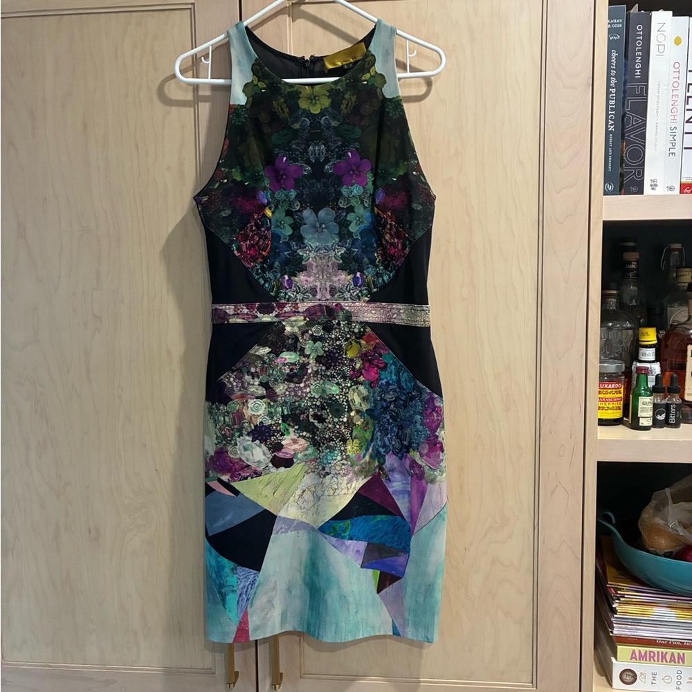 Nicole Miller Multicolor Floral Mini Dress